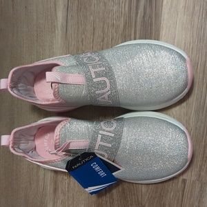 Silver and pink light up shoes- 2.